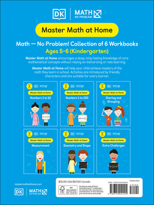 cover image of Math--No Problem! Collection of 6 Workbooks, Kindergarten Ages 5-6